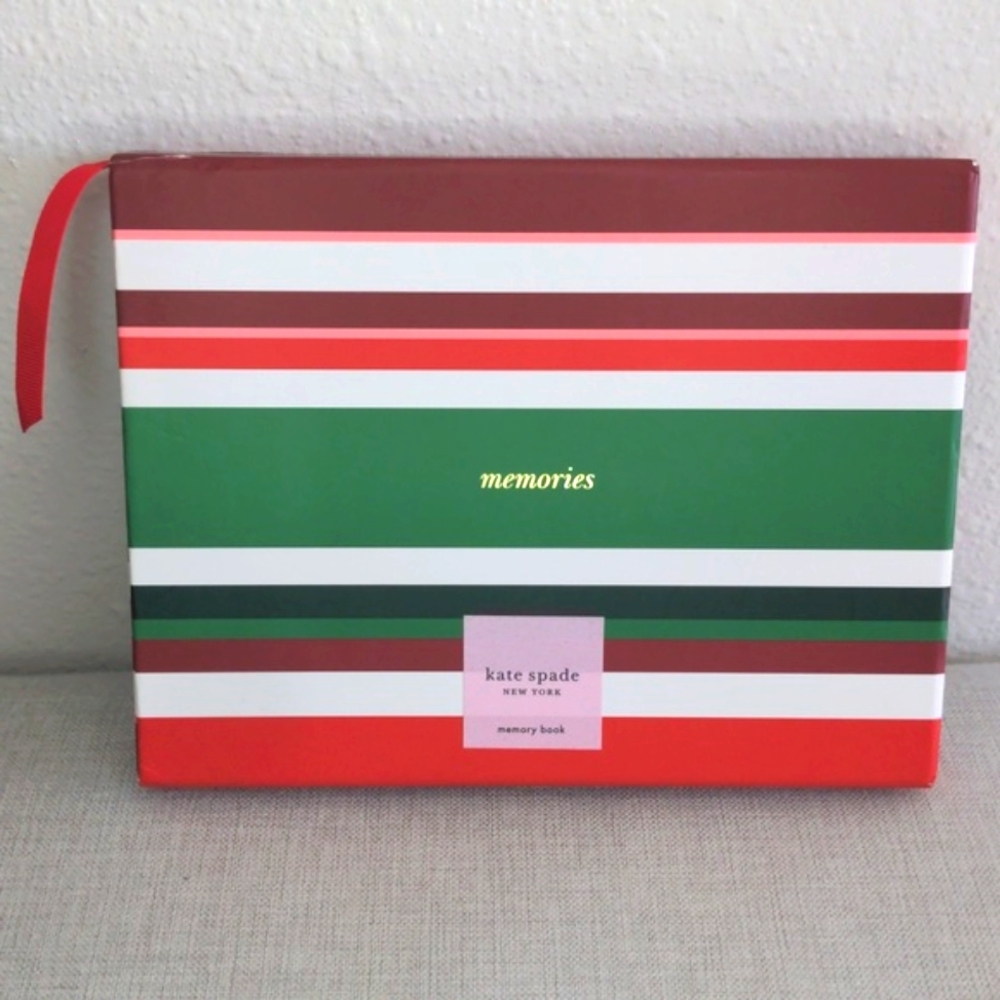 Kate Spade Jolly Stripe Memory book Christmas Holiday Scrapbook